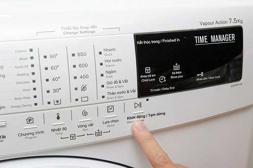 Sửa máy giặt Electrolux khởi động chậm