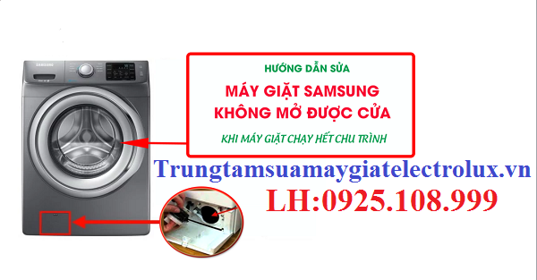 may giat electrolux của ngang không mở được cửa